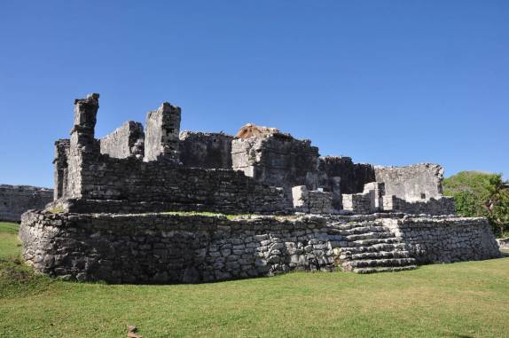 As impessionantes ruínas mayas de Tulum, em frente ao mar caribenho, na península do Yucatán, no México